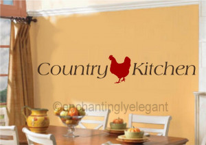 Details about Country Kitchen Vinyl Decal Wall Sticker Words Lettering ...