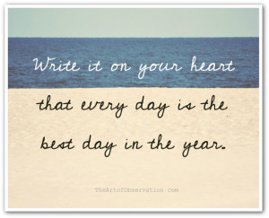 Inspirational Quote, best day, beach photo, Ralph Waldo Emerson ...