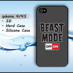 Beast Mode iphone 4 Case iphone 4s Fun Funny Quote Case Cool iphone4 ...