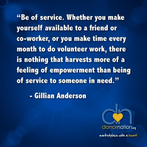 Be of service... make a difference!