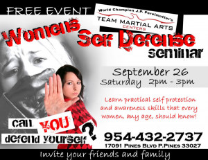 Womens Self Defense Flyer SEPT26 Image