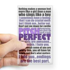 pitchperfectquotesigg Sticker (Rectangle) for