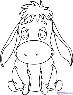 how to draw baby eeyore step 7