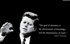 Home » Quotes » John F. Kennedy - Education Quotes Wallpaper