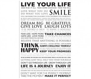 ... - Quotes - Live Your Life Poster - Decorate With Fun Dorm Stuff
