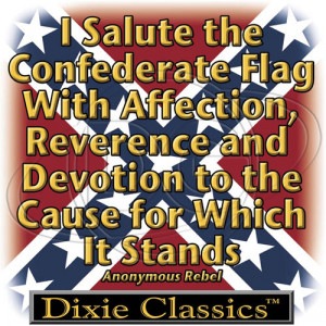 Salute The Confederate Flag With Affection, Reverence And Devotion