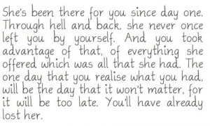 You've already lost her.