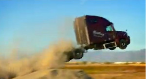 semi-truck jump