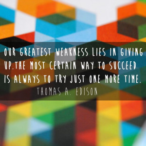 Thomas Edison on #success #quote