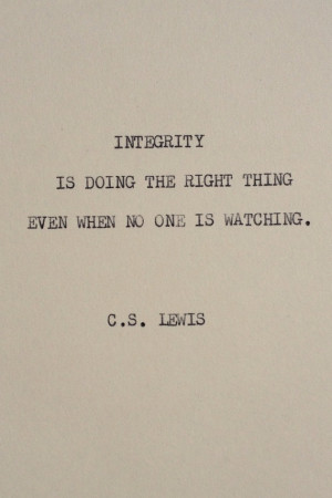 THE C.S. Lewis 1: Typewriter quote on 5x7 cardstock