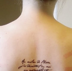 french quote tattoo for girls