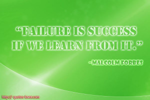 Is It If We Learn From Failure Quotes Success