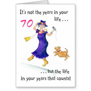 Fun 70th Birthday Card for a Woman