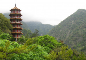 Taiwan Taroko National Park Temple, Wonders of Nature