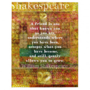 Inspirational William Shakespeare Quote FRIENDSHIP Puzzle