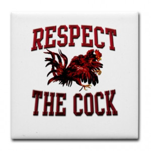 Respect The Gamecock Tile Coaster Doing Kitchen Roosters
