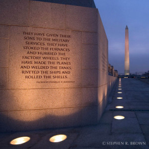 Roosevelt Quote, World War II Memorial