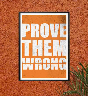 Labno4 Prove Them Wrong Gym Motivational Quotes Framed Poster