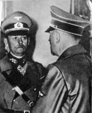 Colonel-General Karl Rudolf von Rundstedt with Adolf Hitler