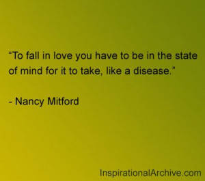 Nancy Mitford quote on love