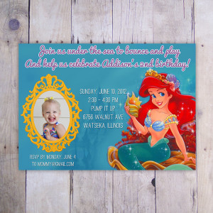 ... Birthday Invitations / Beach & Ocean / Little Mermaid Party Invitation