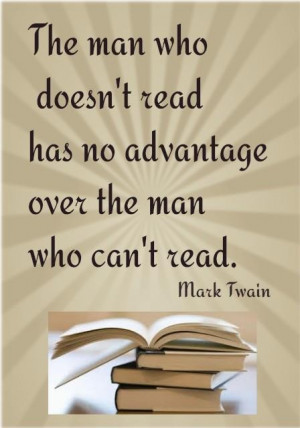 Mark Twain on reading
