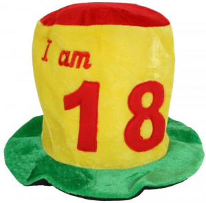 Fabric Birthday Hat - I am 18