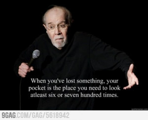 George Carlin on Losing things