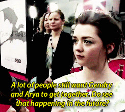 1k * joe dempsie maisie williams arya x gendry gendrya oh maisie ...