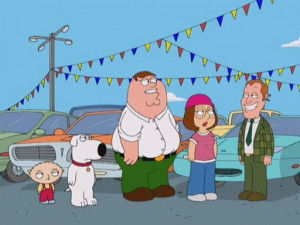 Stewie, Brian, Peter, Meg, and Jim Kaplan