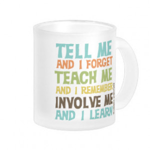 Involve Me Inspirational Quote Frosted Glass Mug