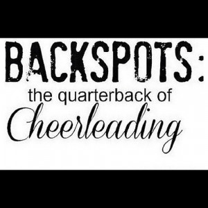 Back Spots The Quarterback Of Cheer Leading