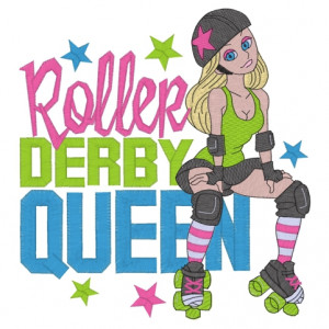 Roller Derby (2) Roller Skate Girl 5x7