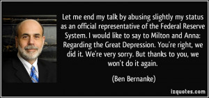 my status as an official representative of the Federal Reserve ...