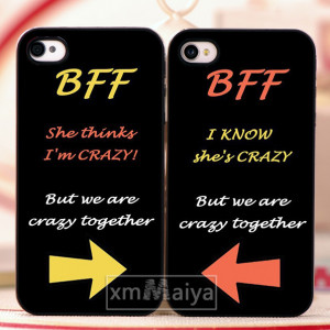 2pcs-lot-BFF-Quote-She-s-Crazy-Arrow-Best-Friends-Pair-Hard-Skin ...