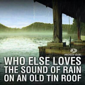 Sound of rain on a tin roof helps me sleep