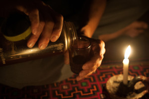 Chris Kilham pours the Ayahuasca, Peruvian Amazon. Photo by Tracey ...