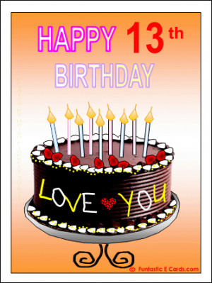 Funny 13th Birthday Cards For Girls Happy 13th birthday wishes