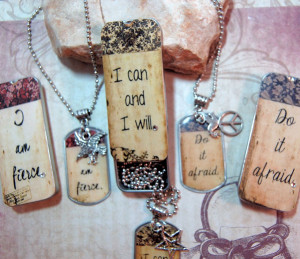 Affirmation Dog Tag Necklace for Graduates Custom Dog Tag Quote Your ...