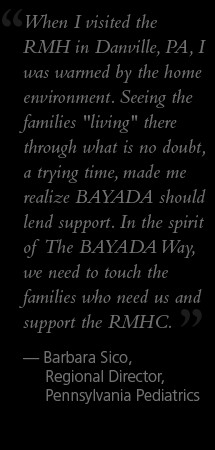 ... our existing relationships with local Ronald McDonald House chapters