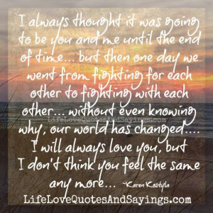 Our world has changed..