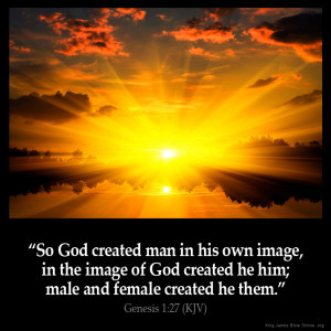 created man in his own image in the image of god created he him male ...