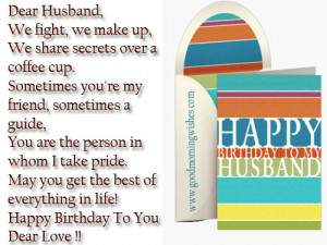 ... Birthday wishes with good morning to husband, Birthday Wishes