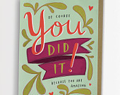 You Did It Congratulations Card 151-C