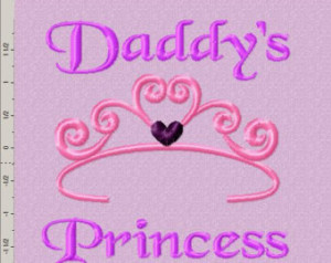 Daddy's Princess Embroidery Des ign ...