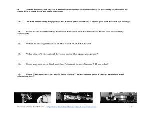 Gattaca Movie Worksheet Answers