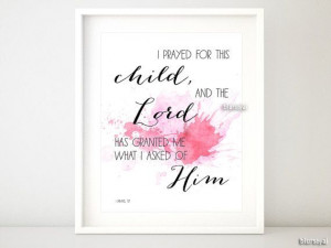 ... Bible verse print, Christian wall art, baby girl decor, pink splat