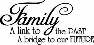 Beautiful family quotation about past and future