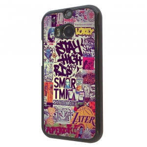 Coque HTC ONE 2 M8 Cool Funky Quotes StickerBomb Sticker Bomb Stay ...