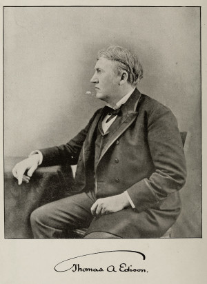Thomas Edison circa 1892 from Cassier
